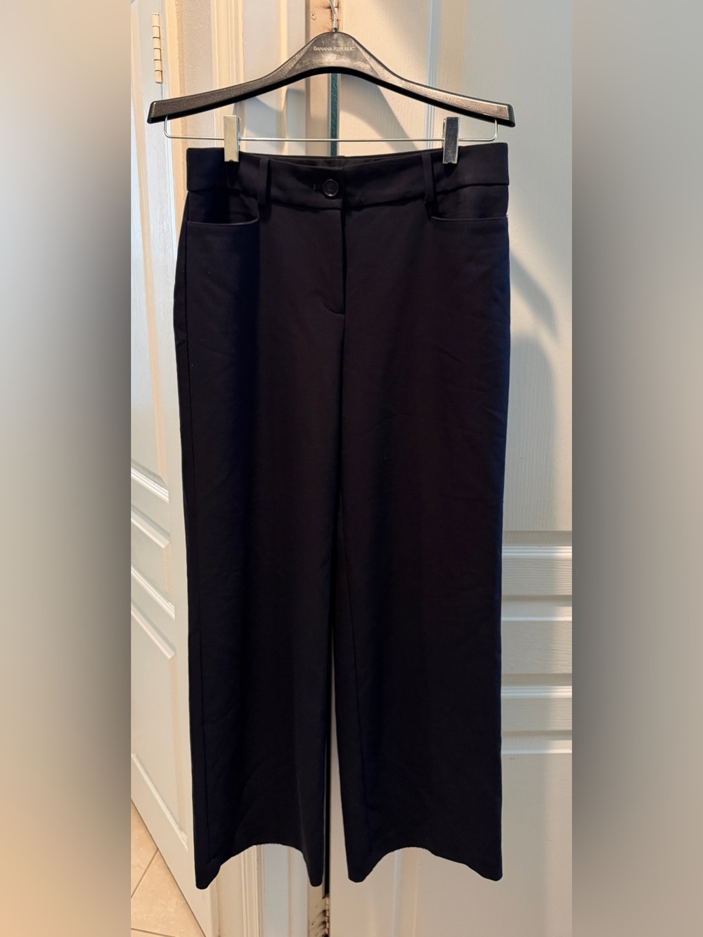 LOFT High Waist Curvy Trouser Navy Blue Dress Pants Size 4